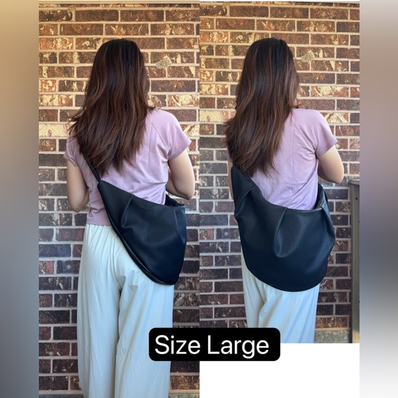 Handmade Vegan Leather Pleated Croissant/Crescent/Dumpling/Banana Bags Crossbody - Picture 11 of 13